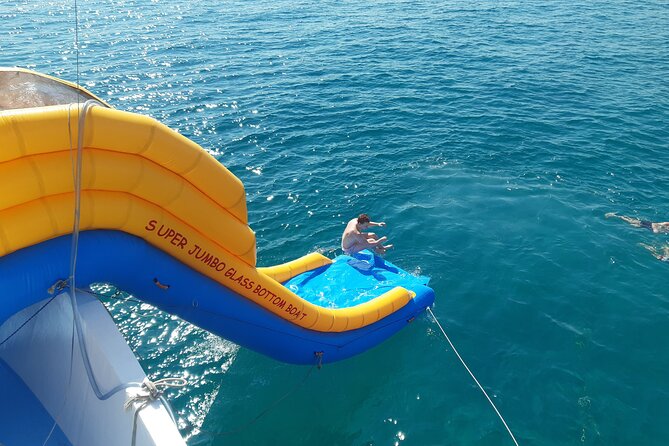 2.5 hour Glass Bottom Boat Trip, Snorkeling, Sliding and Fun - Arrive, Change, And Get Set With Included Gear