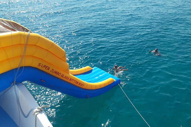 2.5 hour Glass Bottom Boat Trip, Snorkeling, Sliding and Fun - The Super Jumbo Slide: The Moment Kids Wait For