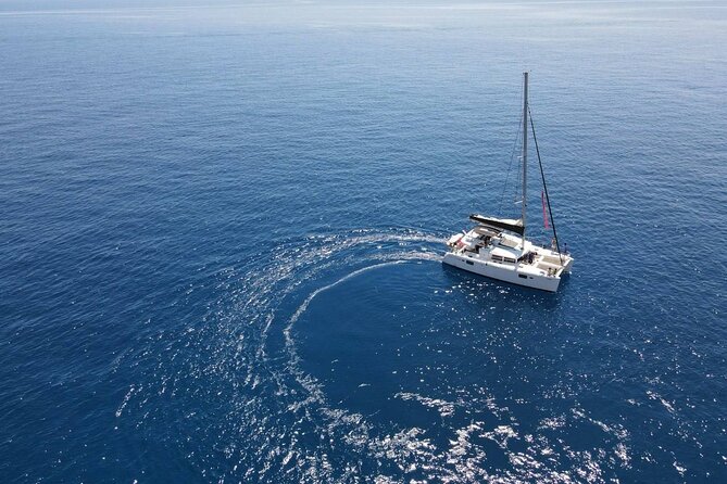 Ayia Napa: Sunset Catamaran Cruise with Lunch & Open Bar - The opener: Lover’s Bridge, then Cape Greco from the water