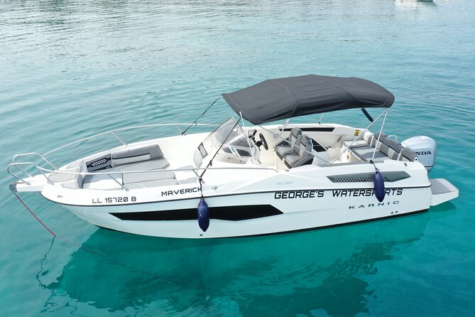 Exclusive line 225hp, self drive boat Karnic SL701 8.0m - Cruising the Akamas Peninsula: The View Is the Point