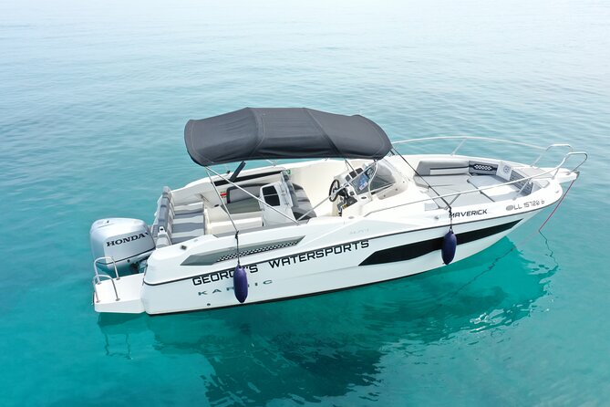 Exclusive line 225hp, self drive boat Karnic SL701 8.0m - Meeting Point in Polis Chrysochous and How the 4 Hours Flow