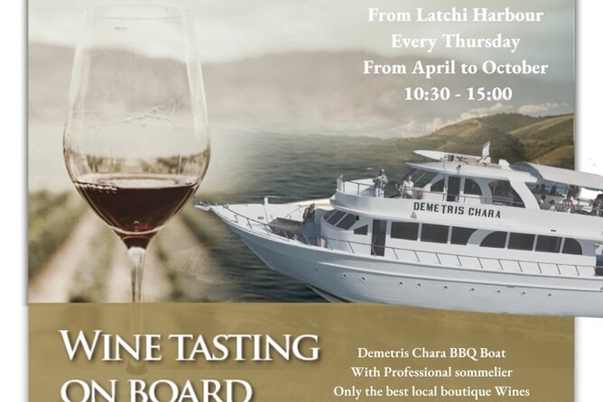 Wine tasting on-board the Demetris Chara BBQboat BlueLagoon tours - Wine tasting on board: how the sommelier experience works
